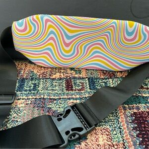 Colorful Wavy Pattern Belt Bag